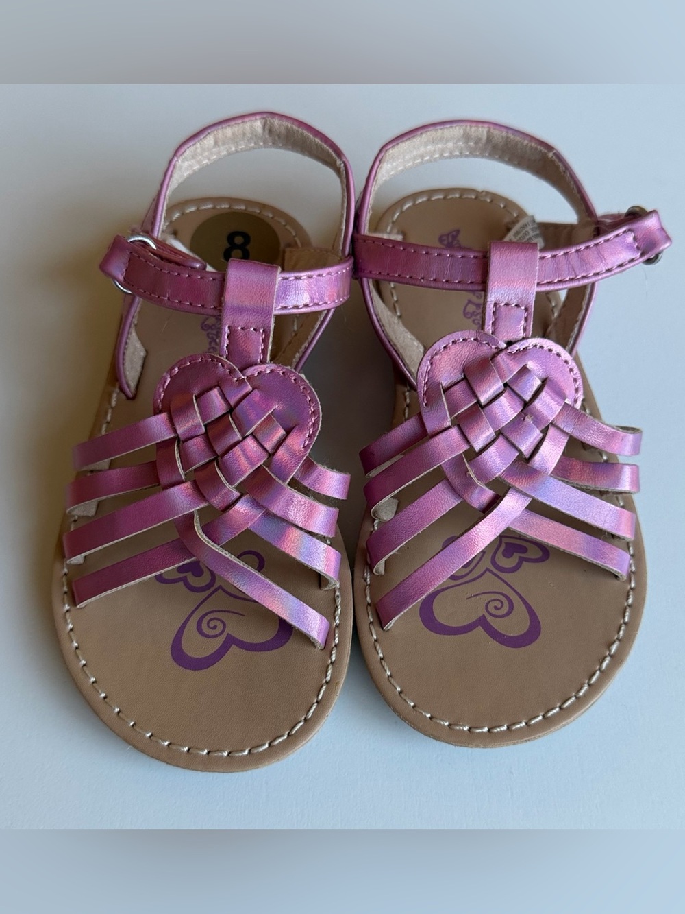 Girls' Pink Strappy Sandals - Classic Comfort - Picture 6 of 11